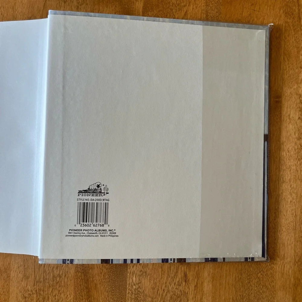 Vintage Blue Striped Baby Photo Album By Pioneer